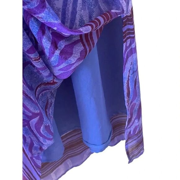 Kirpa Two Pieces Layer Maxi Longline Lined Purple Special Occasion Set Sz L - Picture 7 of 10